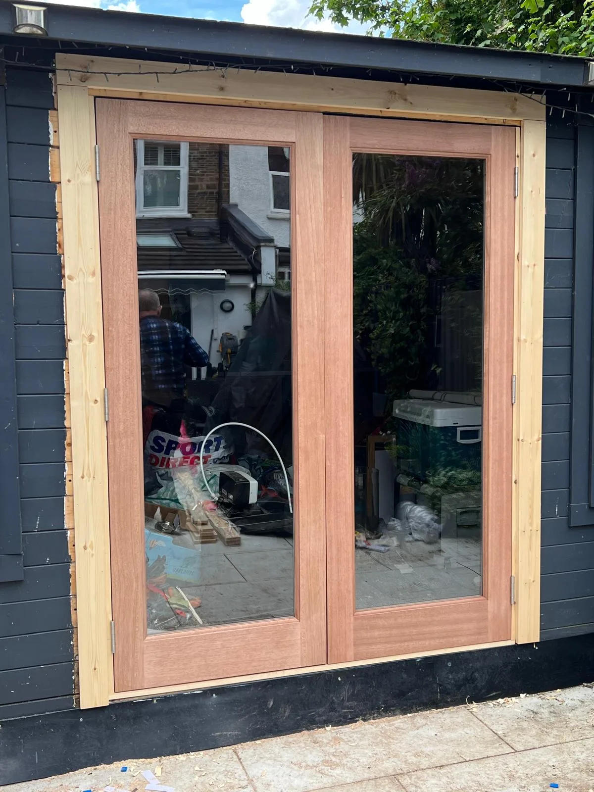 Finished French door installation by NB Flooring LTD